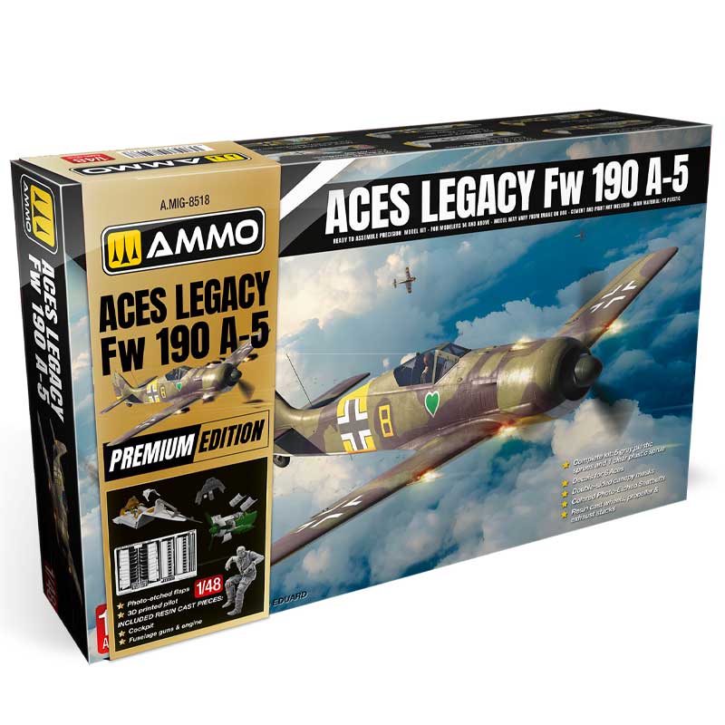 Ammo Aces Legacy Focke Wulf 190 A-5 Premium Edition (1/48) A.MIG-8518 *Missing Part*