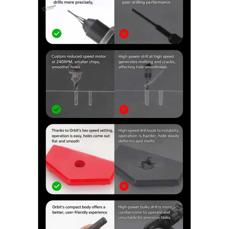 DSPIAE Orbit Electric Drill Red AT-ED01 - Image 5