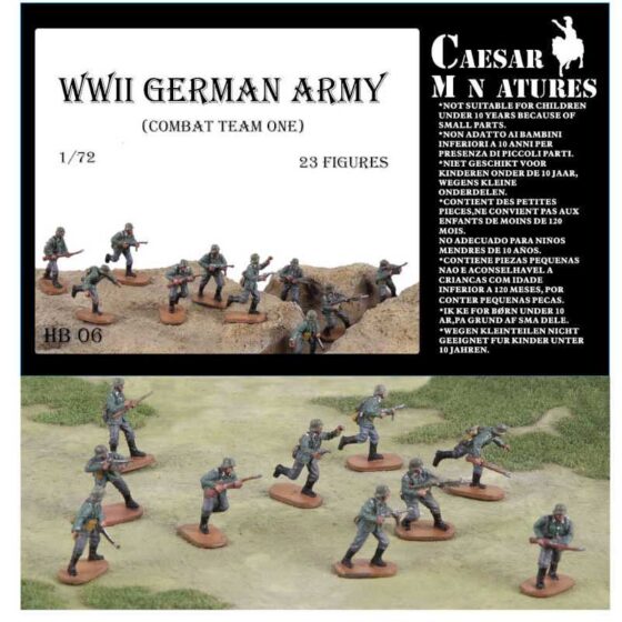 Caesars Miniatures WWII German Army Combat Team 1 (1/72) HB06 Caesars Miniatures WWII German Army Combat Team 1 (1/72) HB06