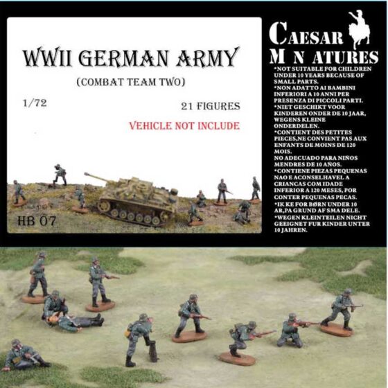 Caesars Miniatures WWII German Army Combat Team 2 (1/72) HB07 Caesars Miniatures WWII German Army Combat Team 2 (1/72) HB07
