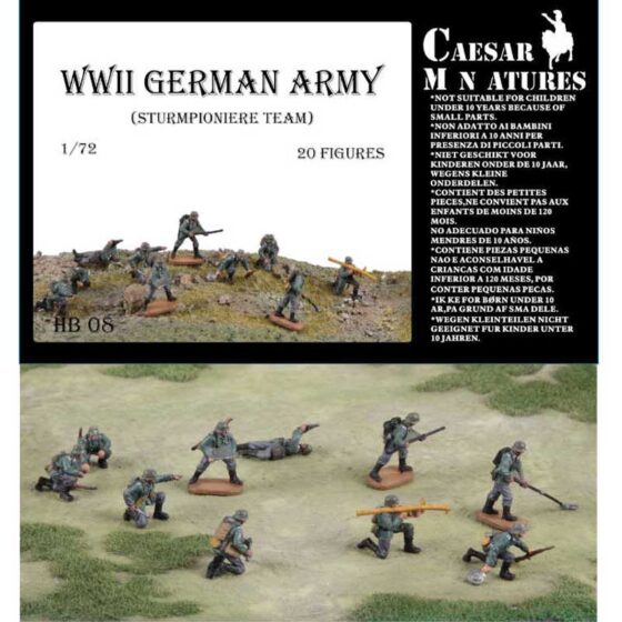 Caesars Miniatures WWII German Army Sturmpionier (1/72) HB08 Caesars Miniatures WWII German Army Sturmpionier (1/72) HB08