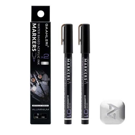 Gaahleri Metallic Markers Aluminium (2pcs) GM-MS01 Gaahleri Metallic Markers Aluminium (2pcs) GM-MS01