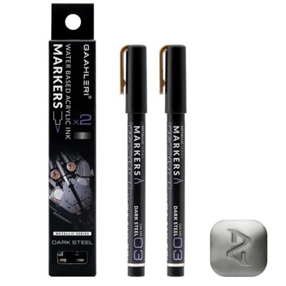 Gaahleri Metallic Markers Dark Steel (2pcs) GM-MS03 Gaahleri Metallic Markers Dark Steel (2pcs) GM-MS03