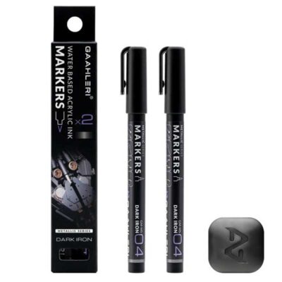 Gaahleri Metallic Markers Dark Iron (2pcs) GM-MS04