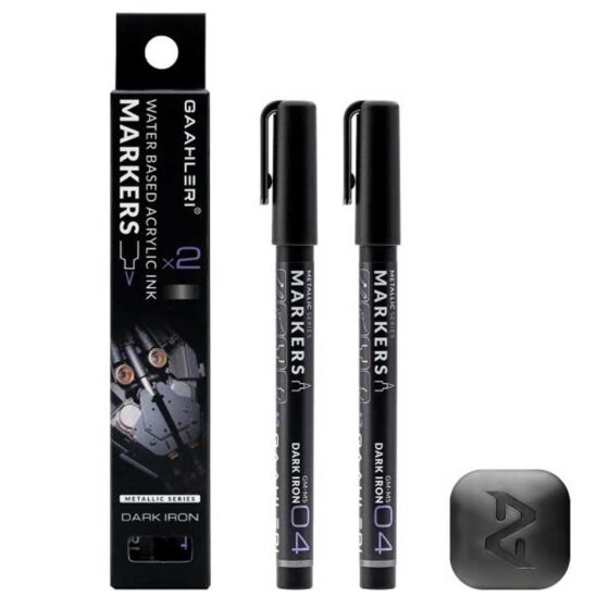 Gaahleri Metallic Markers Dark Iron (2pcs) GM-MS04 Gaahleri Metallic Markers Dark Iron (2pcs) GM-MS04