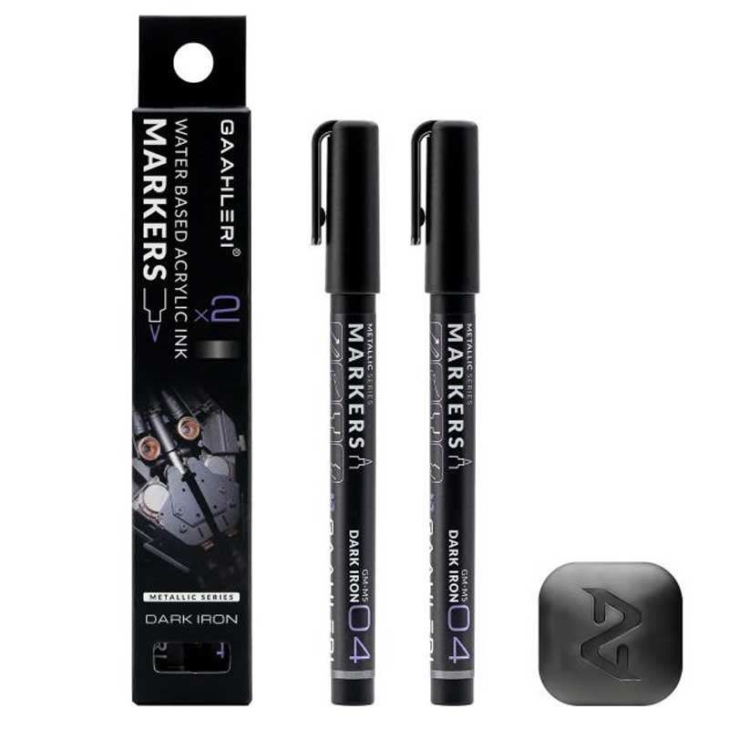 Gaahleri Metallic Markers Dark Iron (2pcs) 45039