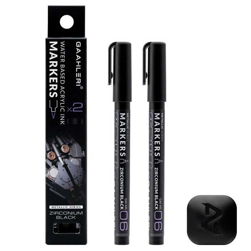 Gaahleri Metallic Markers Zirconium Black (2pcs) 45053