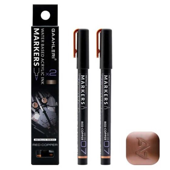 Gaahleri Metallic Markers Red Copper (2pcs) GM-MS07 Gaahleri Metallic Markers Red Copper (2pcs) GM-MS07