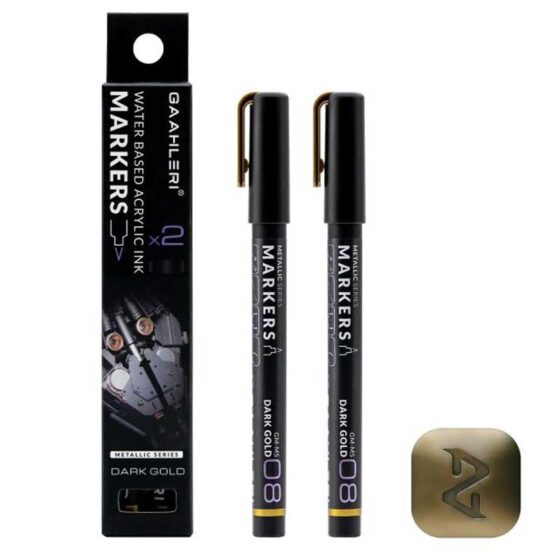 Gaahleri Metallic Markers Dark Gold (2pcs) GM-MS08 Gaahleri Metallic Markers Dark Gold (2pcs) GM-MS08