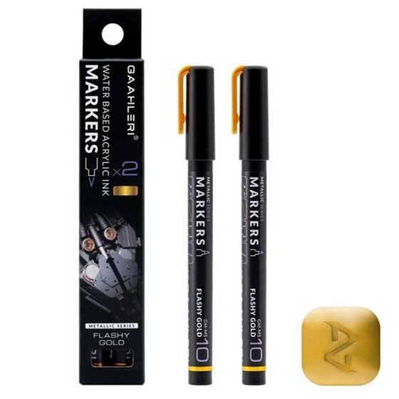 Gaahleri Metallic Markers Flashy Gold (2pcs) GM-MS10 Gaahleri Metallic Markers Flashy Gold (2pcs) GM-MS10