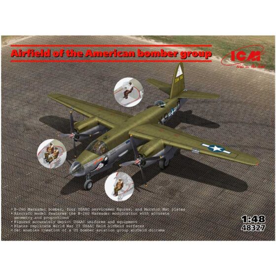 ICM Airfield Of The American Bomber Group B-26G Marauder (1/48) 48327 ICM Airfield Of The American Bomber Group B-26G Marauder (1/48) 48327