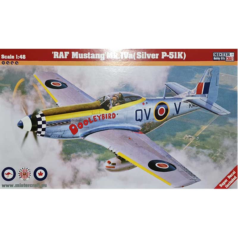 MisterCraft RAF P-51 Mustang Mk IVa Silver P-51K (1/48) F-274