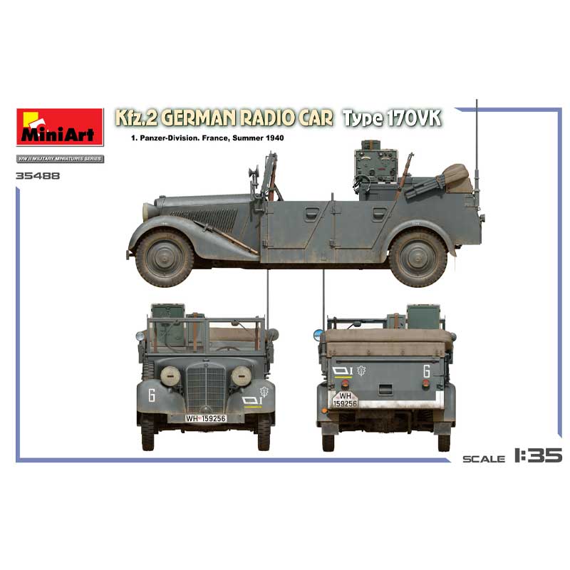 MiniArt Kfz.2 German Radio Car Type 170VK (1/35) 35488 - Image 4