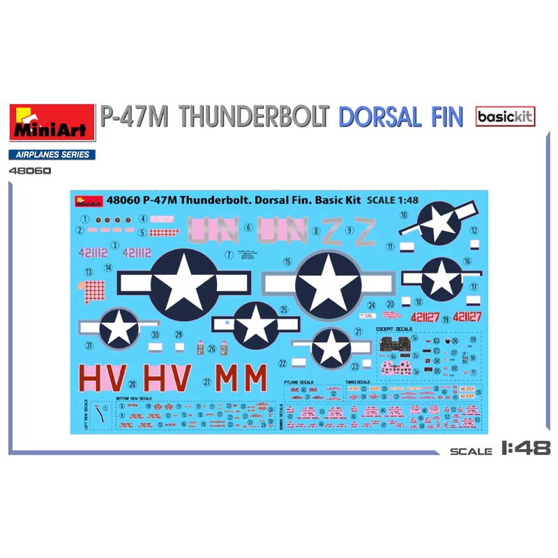 Alternative view of MiniArt P-47M Thunderbolt Dorsal Fin (1/48) 48060