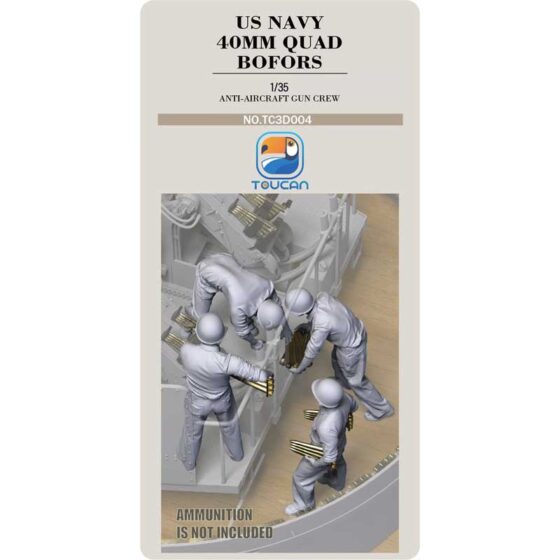 Toucan Models U.S. Navy Bofors Gun Crew Set 4 (1/35) TC3D004
