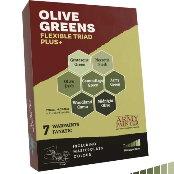 The Army Painter Flexible Triad Plus Olive Greens WP8091P The Army Painter Flexible Triad Plus Olive Greens WP8091P