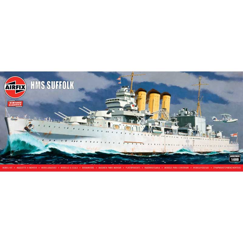 Airfix HMS Suffolk Cruiser (1/600) A03203V