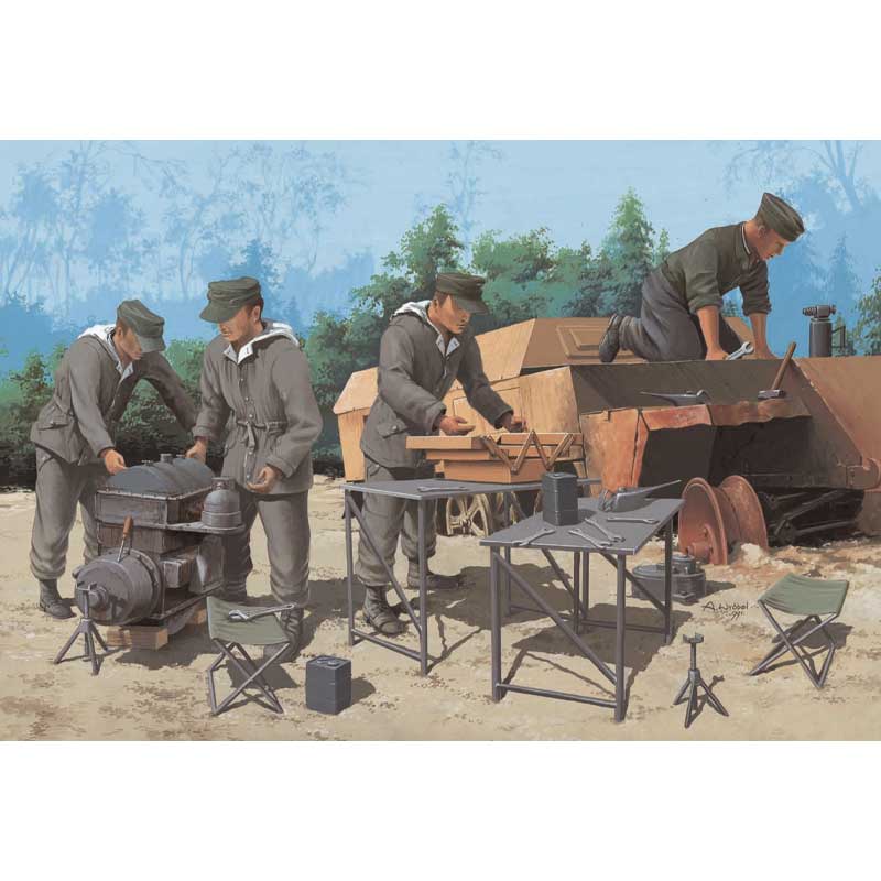 Dragon Sd.Kfz.250 Engine with Mechanics (1/35) 6112