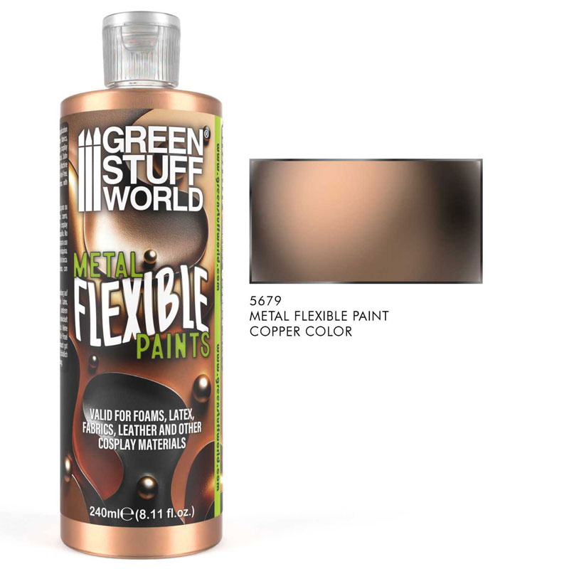 Alternative view of GreenStuffWorld Flexible Metallic Copper Paint (240ml) 5679