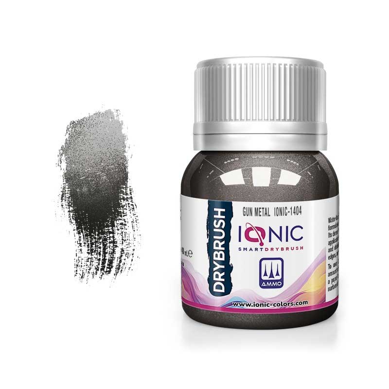 Ammo Ionic Drybrush Gun Metal (IONIC-1404)