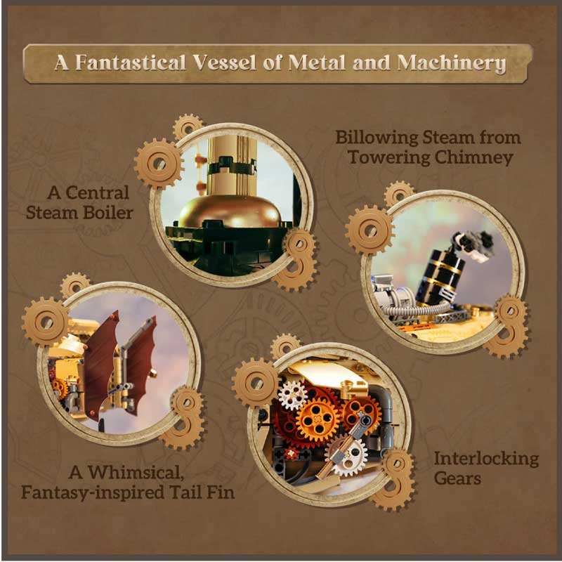 Pantasy Steampunk Airship (1949pcs) PA85021 - Image 10