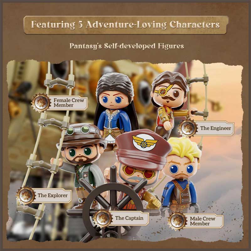 Pantasy Steampunk Airship (1949pcs) PA85021 - Image 11