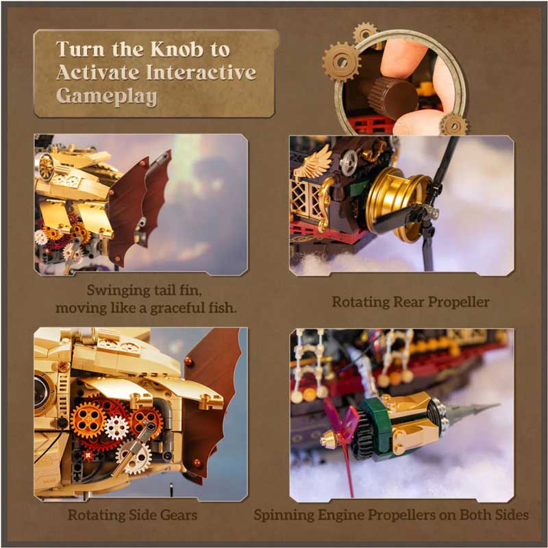 Pantasy Steampunk Airship (1949pcs) PA85021 - Image 12