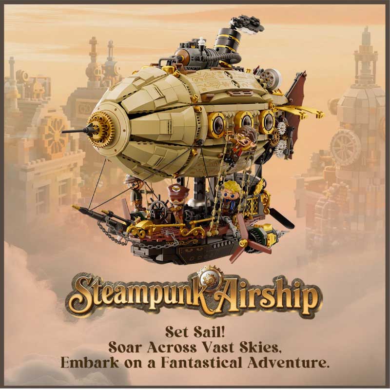 Pantasy Steampunk Airship (1949pcs) PA85021 - Image 9