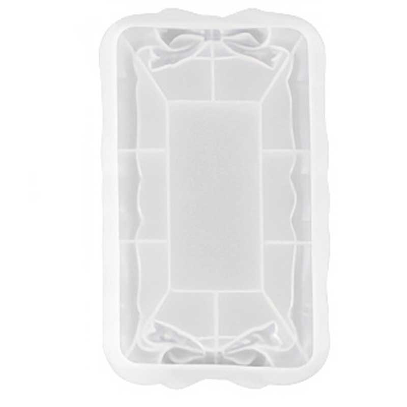 Rectangular Tray Silicone Mould with Bow Detail Rectangular Tray Silicone Mould with Bow Detail