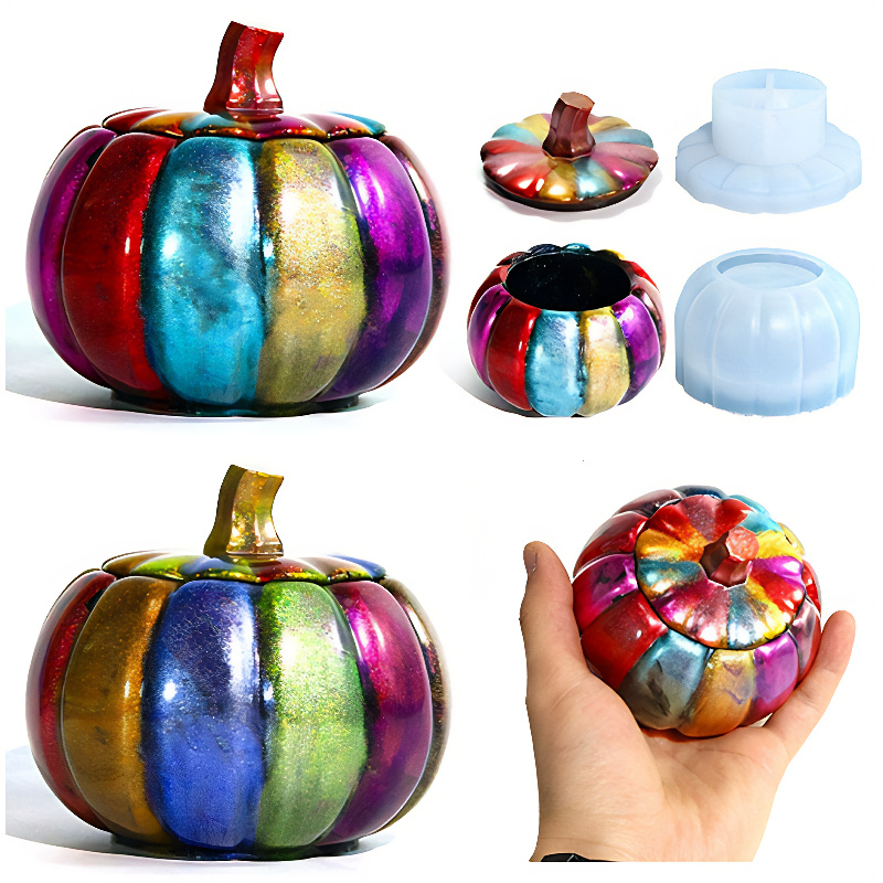 Ribbed Round Container Silicone Mould