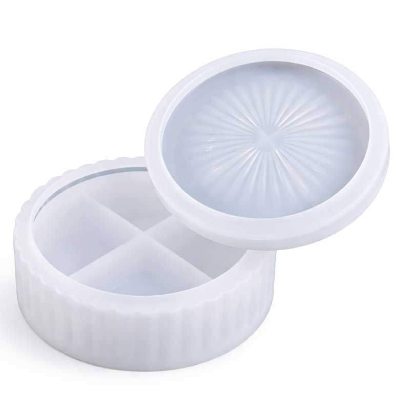 Round Lidded Storage Box Silicone Mould Round Lidded Storage Box Silicone Mould