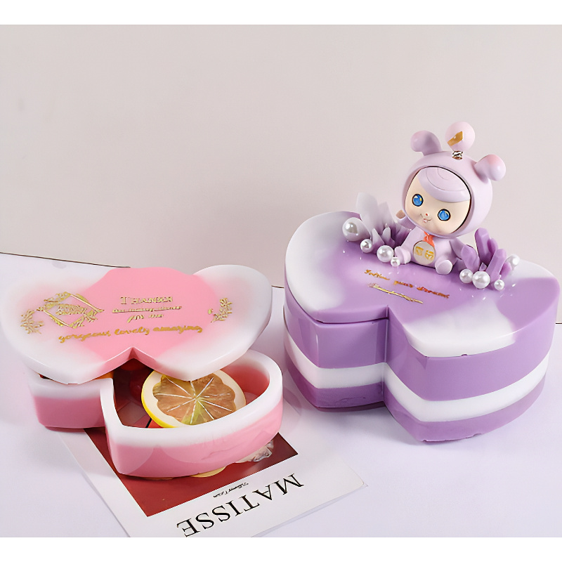 Double Heart Storage Box Silicone Mould