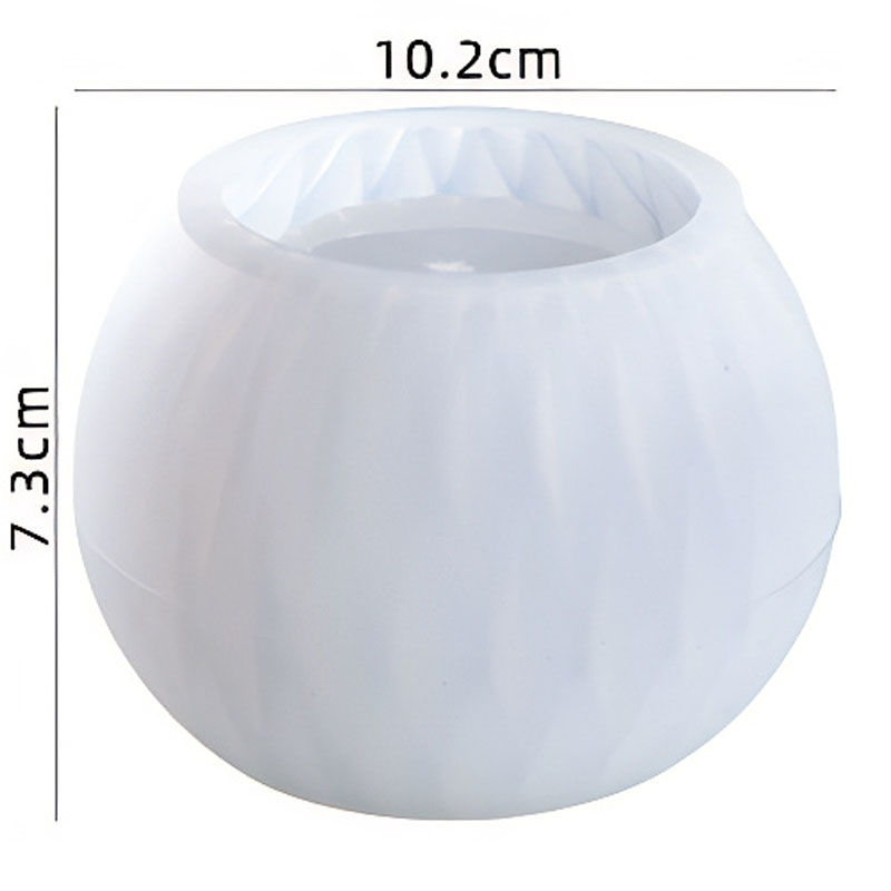 Rounded Ribbed Pot Silicone Mould (102mm x 73mm)