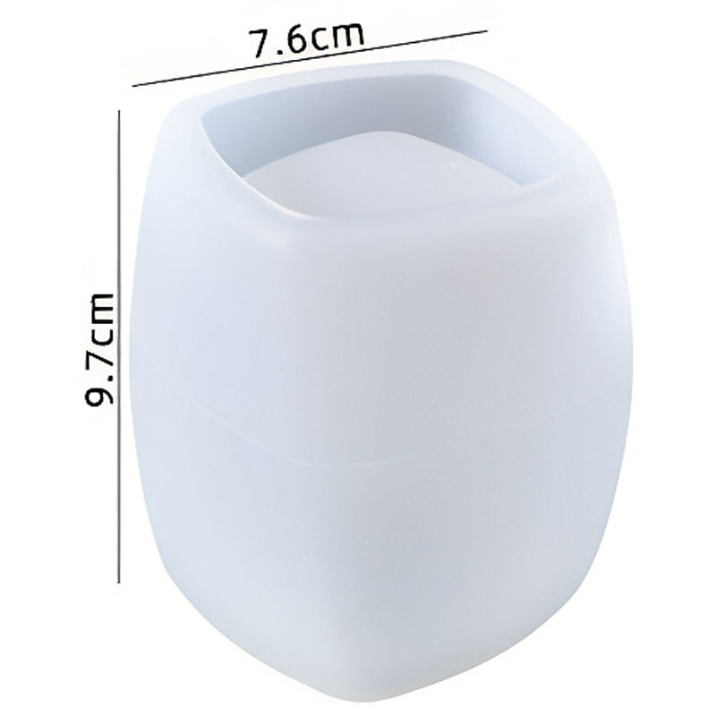 Square Tilted Pot Silicone Mould 76mm x 97mm