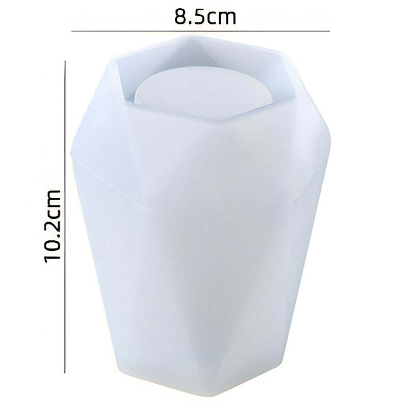 Geometric Faceted Pot Silicone Mould (85mm x 102mm)
