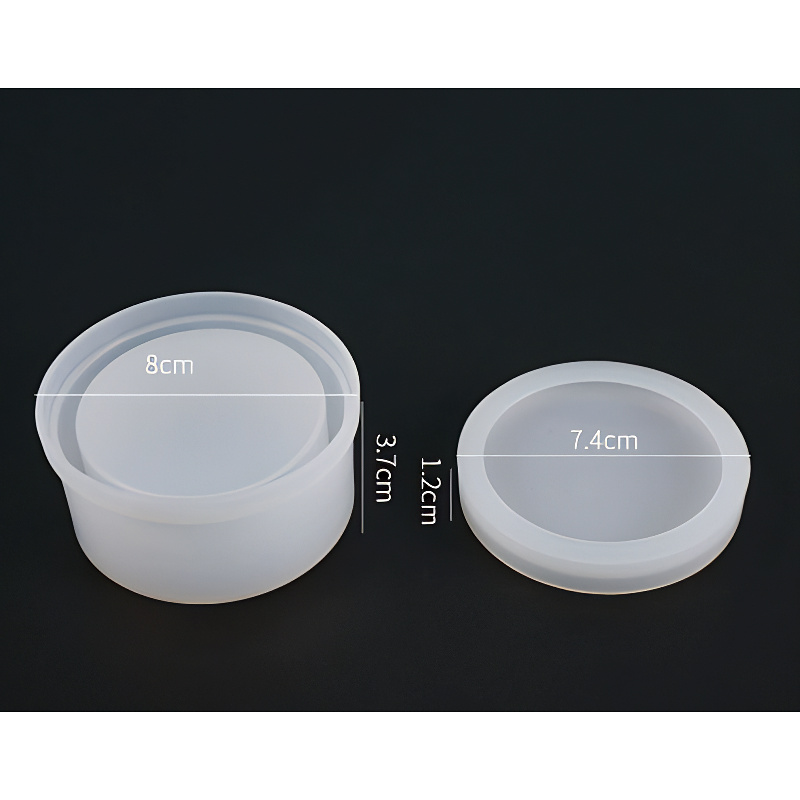 Round Silicone Jar Mould with Insert (80mm)