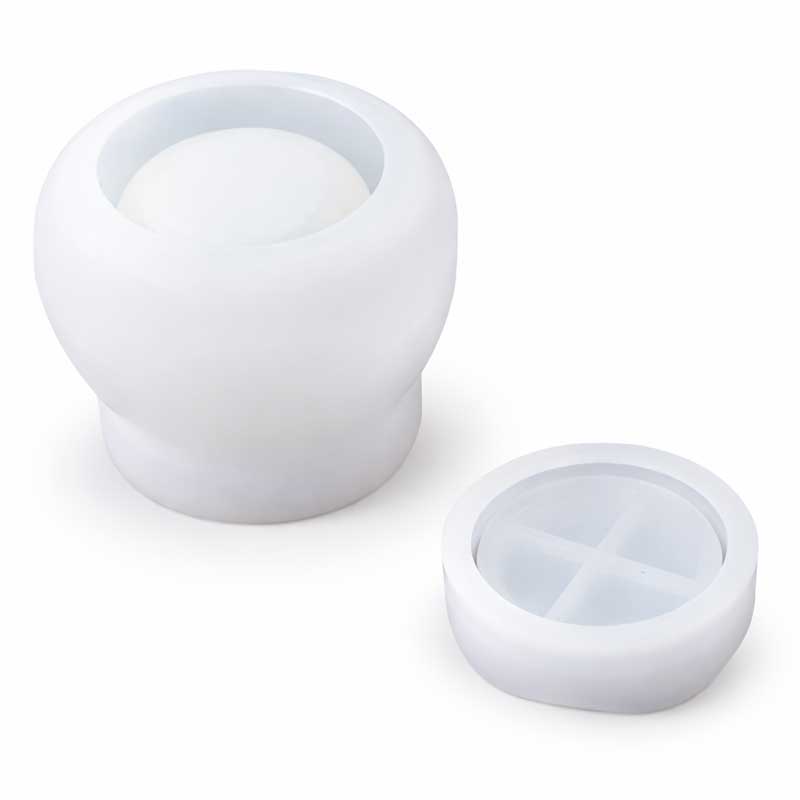 Rounded Lidded Jar Silicone Mould Rounded Lidded Jar Silicone Mould