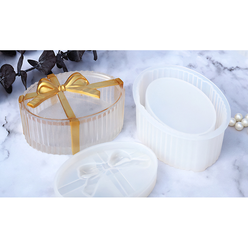 Oval Ribbed Gift Box Silicone Mould