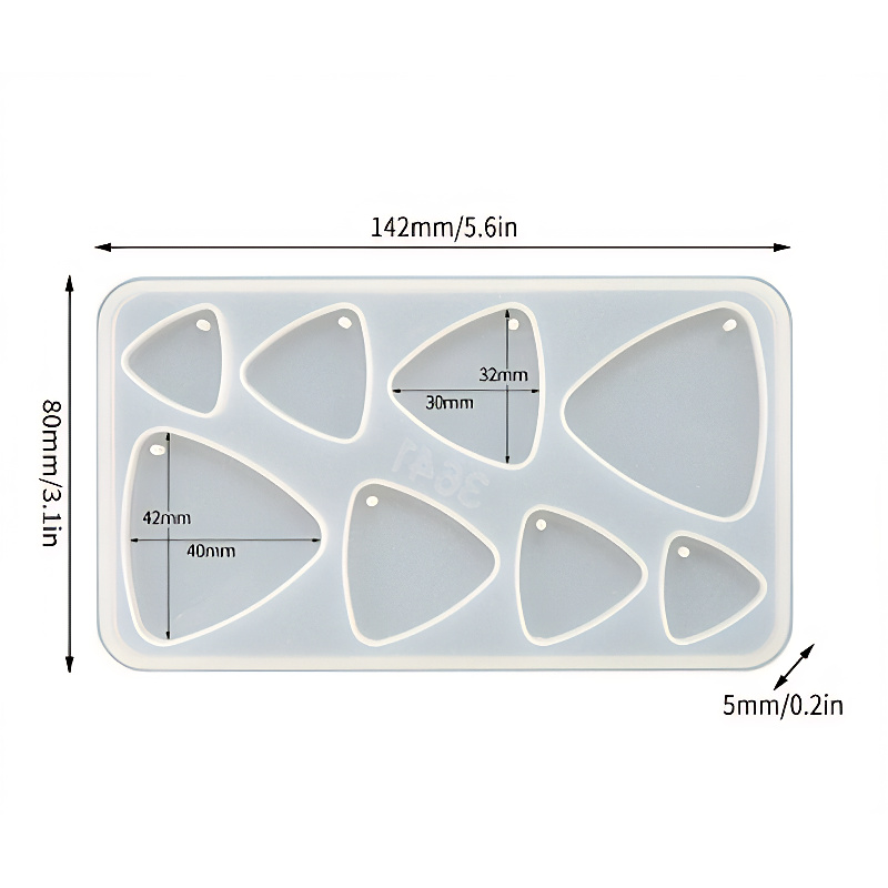 Triangle Pendant Silicone Mould Triangle Pendant Silicone Mould
