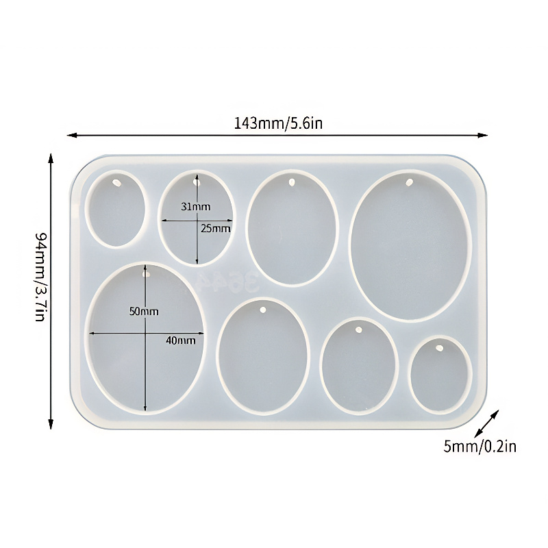 Oval Pendant Silicone Mould Oval Pendant Silicone Mould