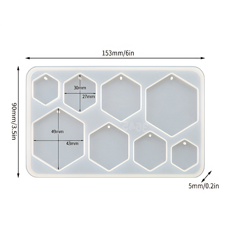 Hexagon Pendant Silicone Mould Hexagon Pendant Silicone Mould