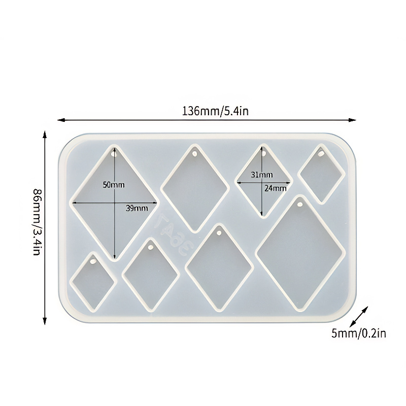 Diamond Pendant Silicone Mould Diamond Pendant Silicone Mould