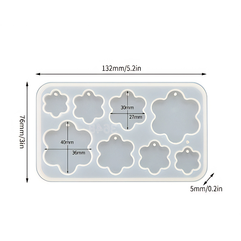 Flower Pendant Silicone Mould Flower Pendant Silicone Mould