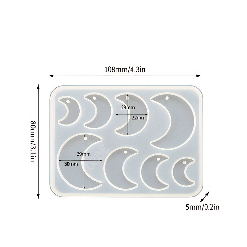 Moon Pendant Silicone Mould Moon Pendant Silicone Mould