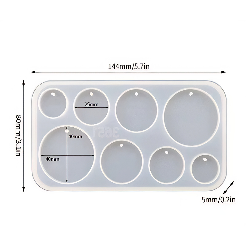 Round Pendant Silicone Mould Round Pendant Silicone Mould