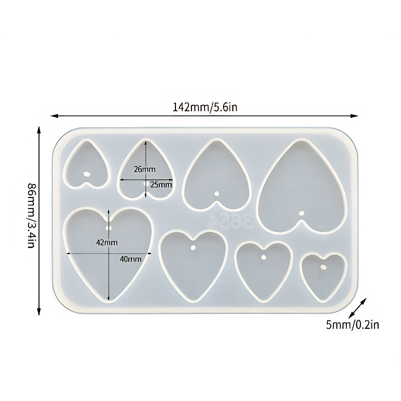 Heart Pendant Silicone Mould Heart Pendant Silicone Mould