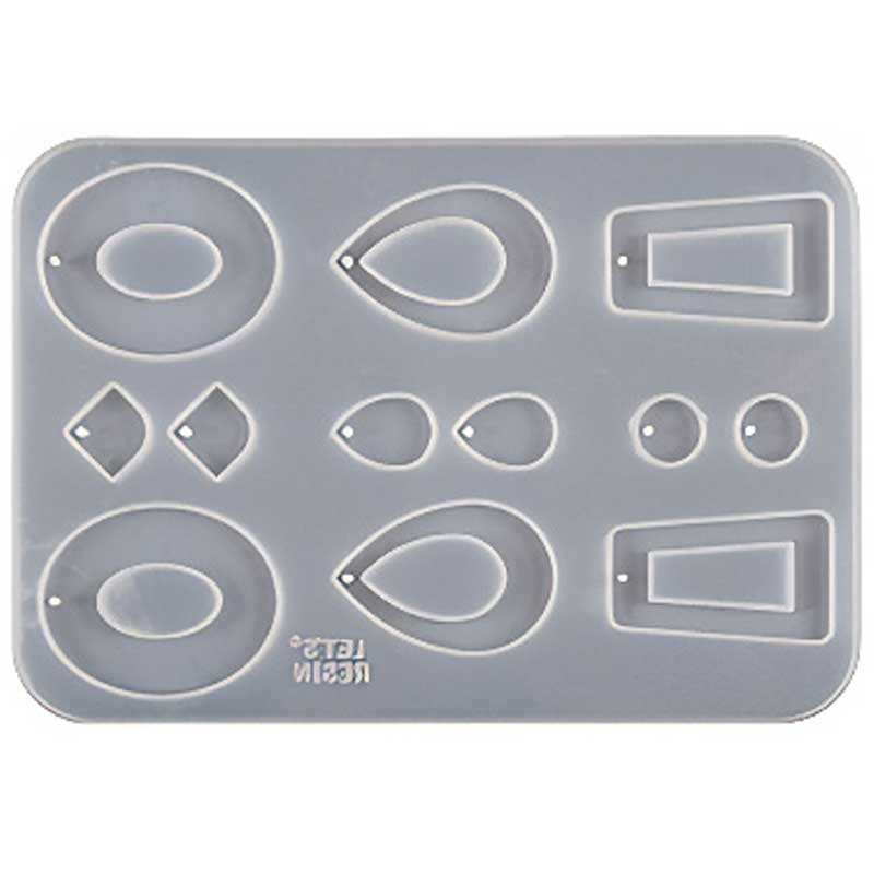 Mixed Oval and Rectangle Charm Silicone Mould Mixed Oval and Rectangle Charm Silicone Mould