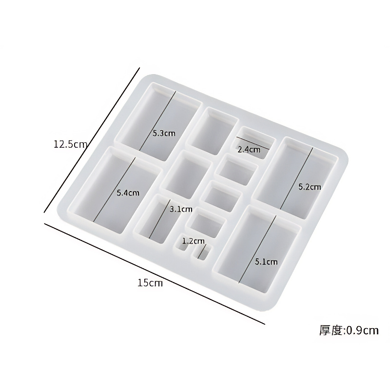 Compact Square Silicone Casting Mould