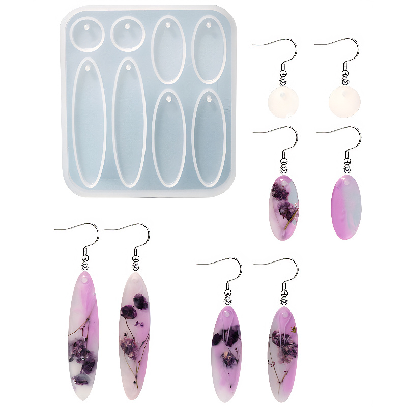 Elongated Oval Jewellery Silicone Mould Elongated Oval Jewellery Silicone Mould