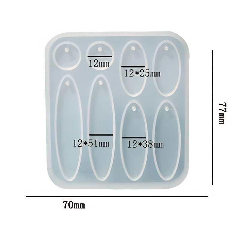 Elongated Oval Jewellery Silicone Mould